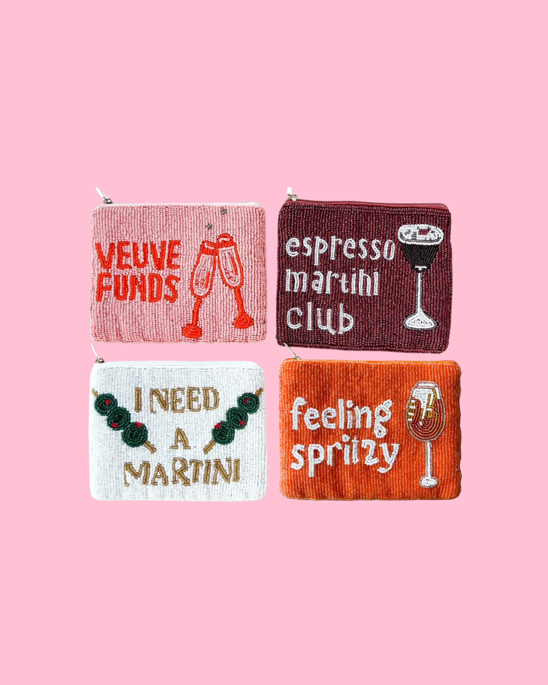 Feeling Spritzy XL Beaded Coin Purse