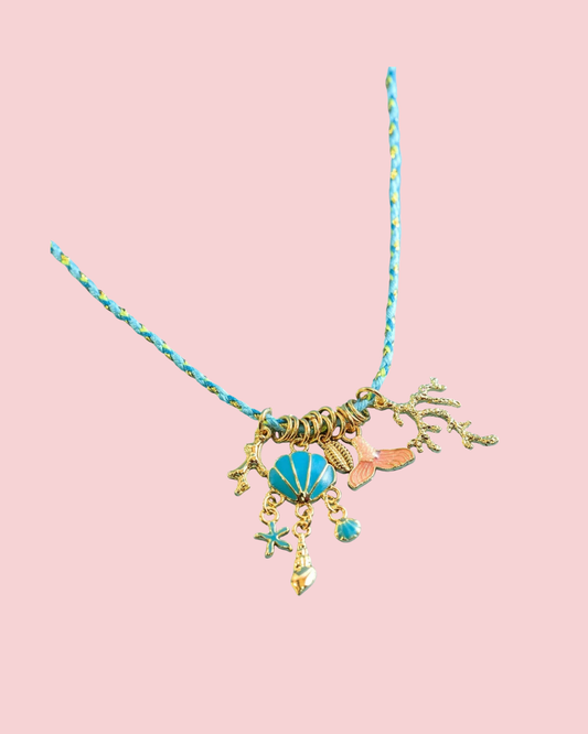 Secrets of the Blue Tide Charm Necklace