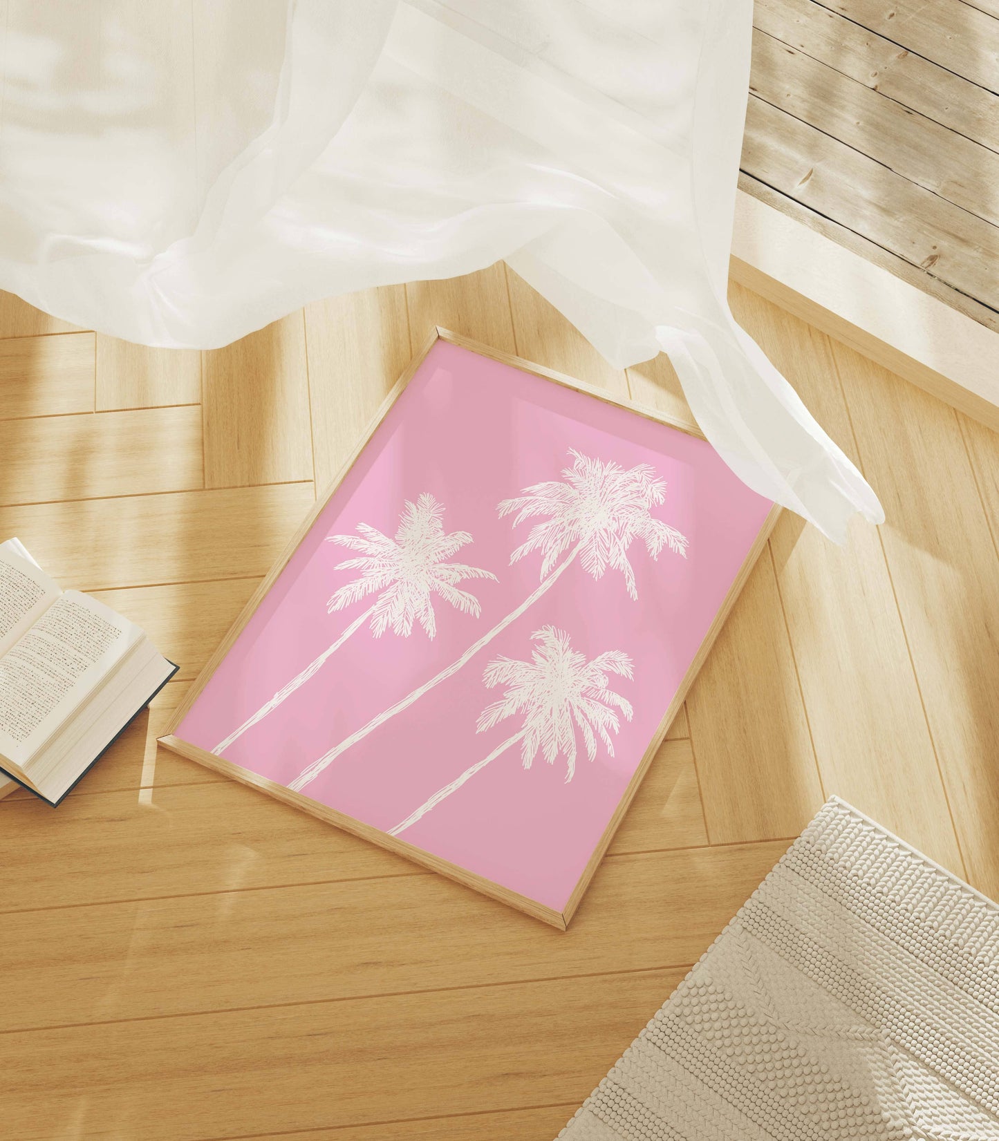 Pink Palm Trees Print