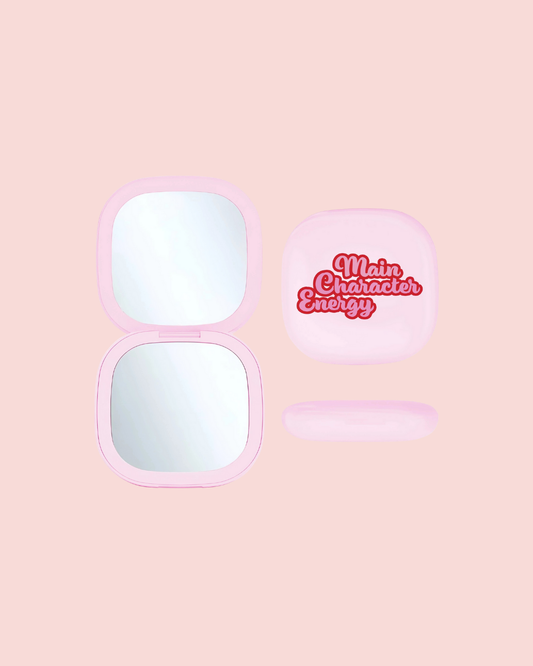 Main Character Energy - LED Compact Mirror (Pink)