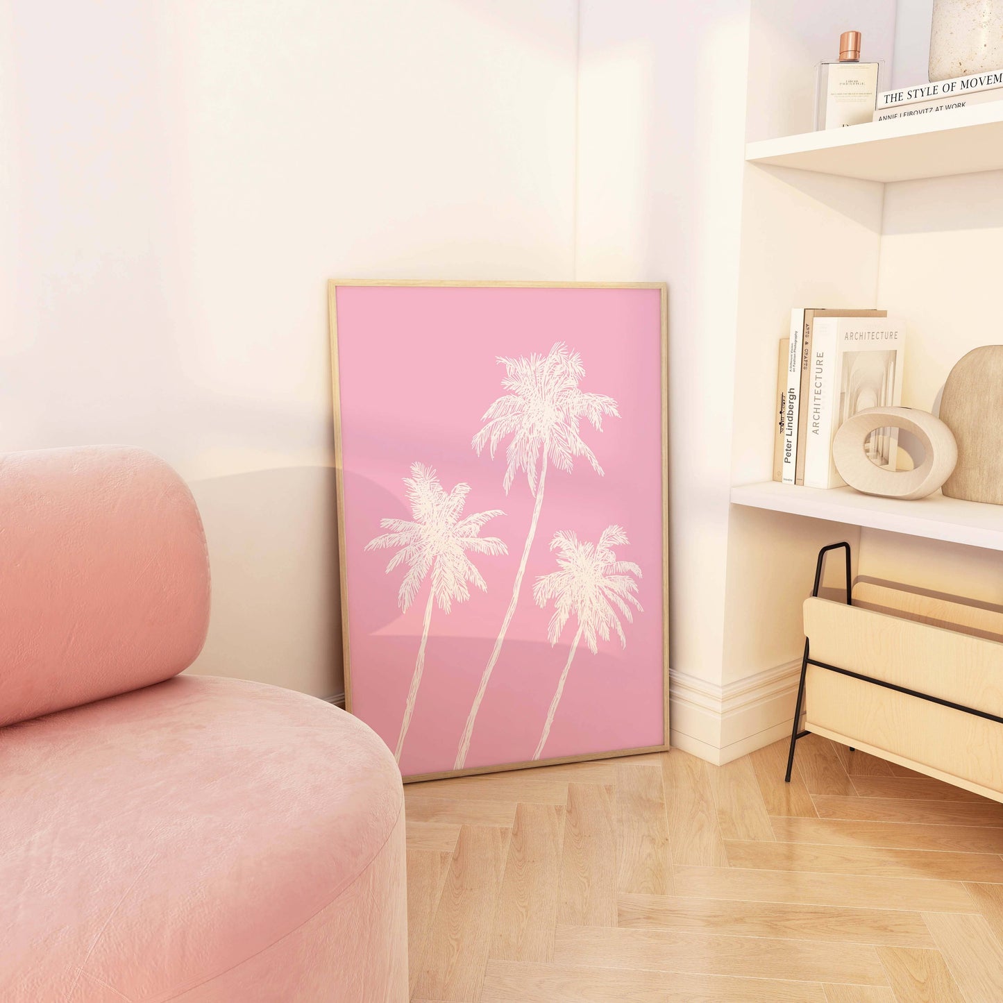 Pink Palm Trees Print