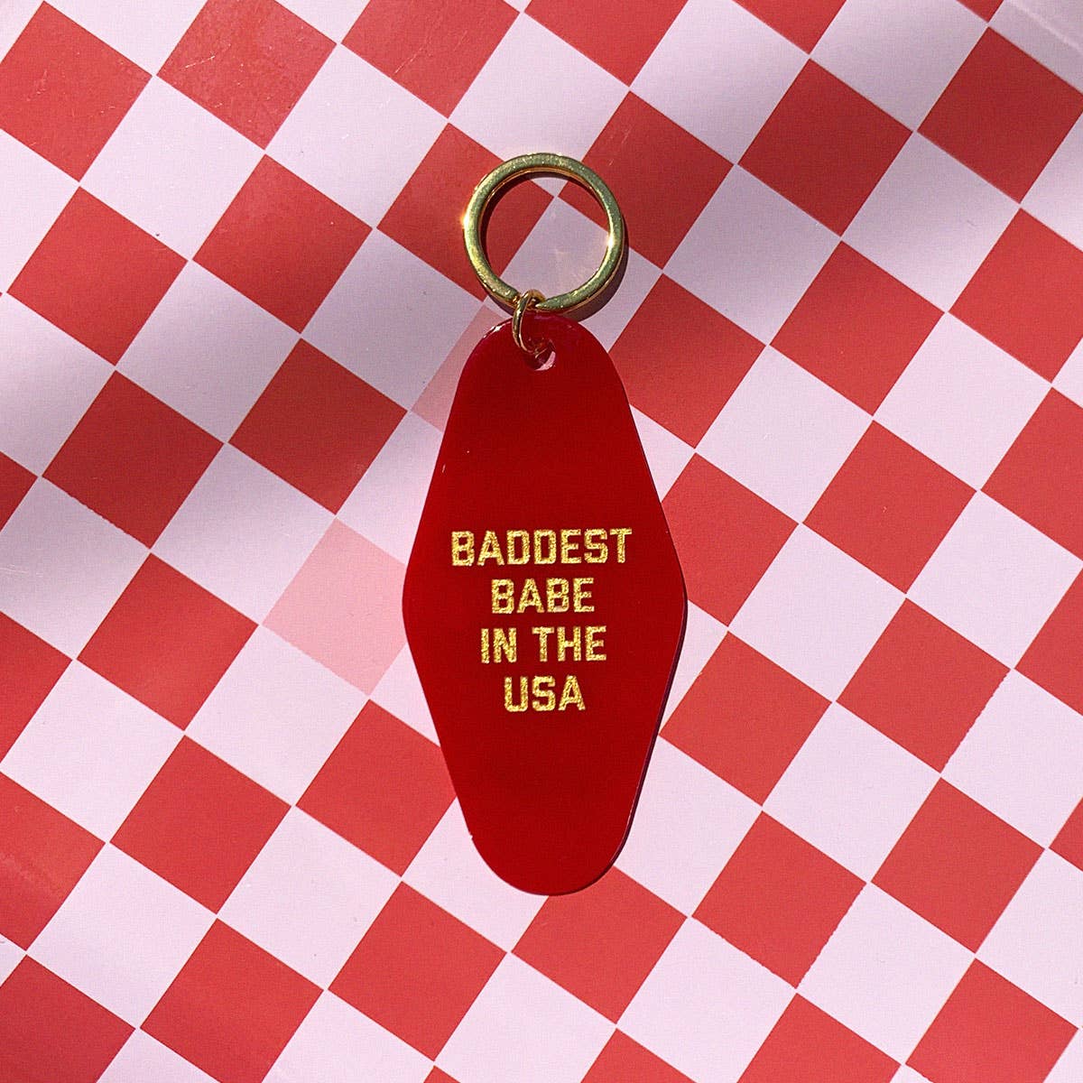 Baddest Babe In The USA Keychain