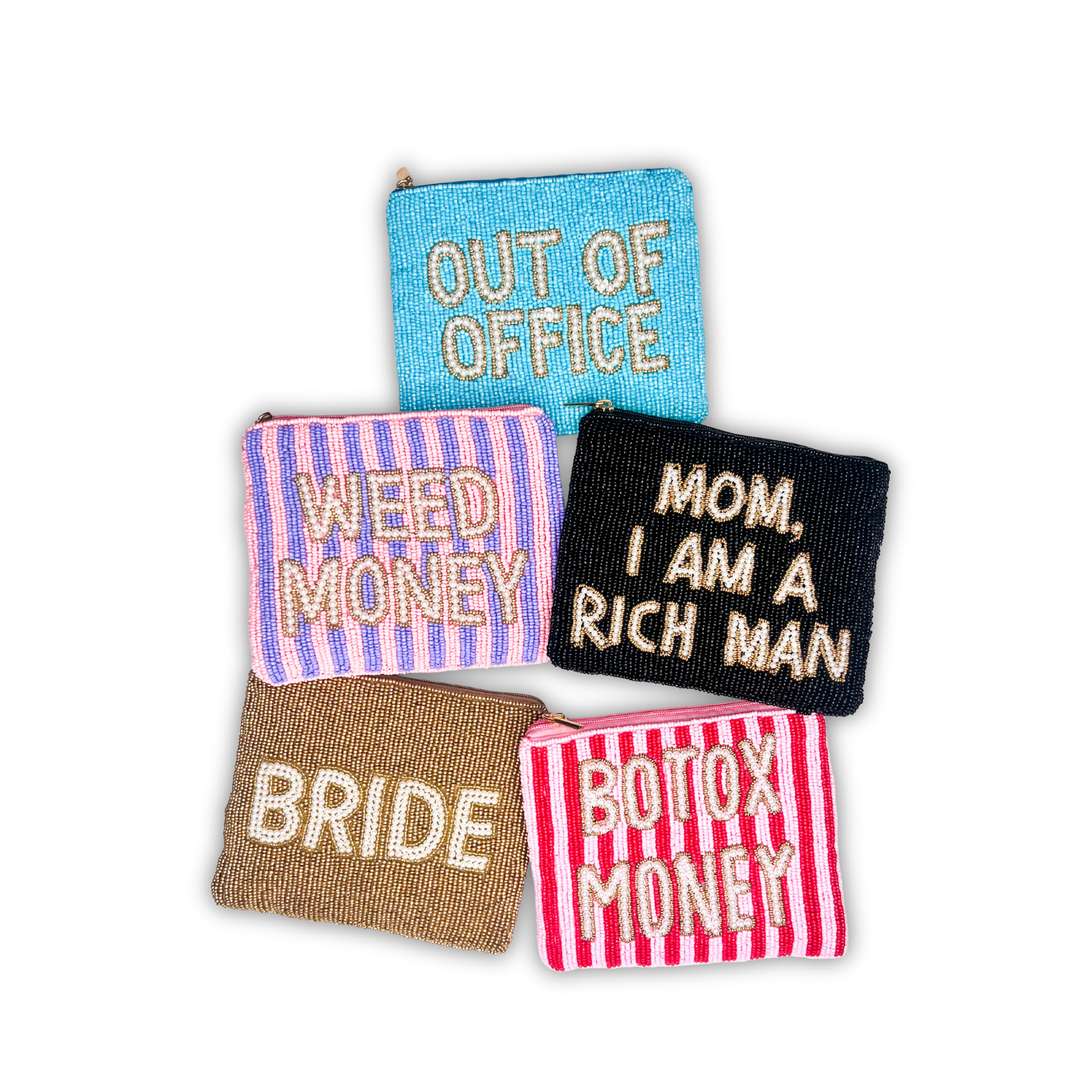 Pop Culture Themed XL Beaded Coin Purse