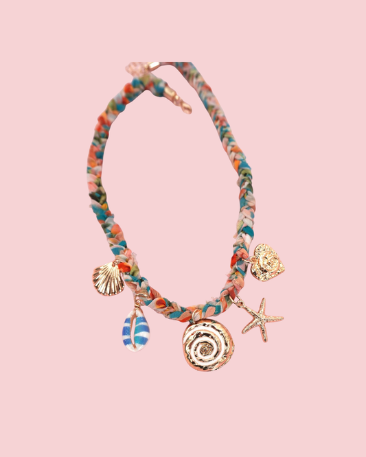 SCARF CHARM NECKLACE-STARFISH  SEASHELL SUN | 80N92335