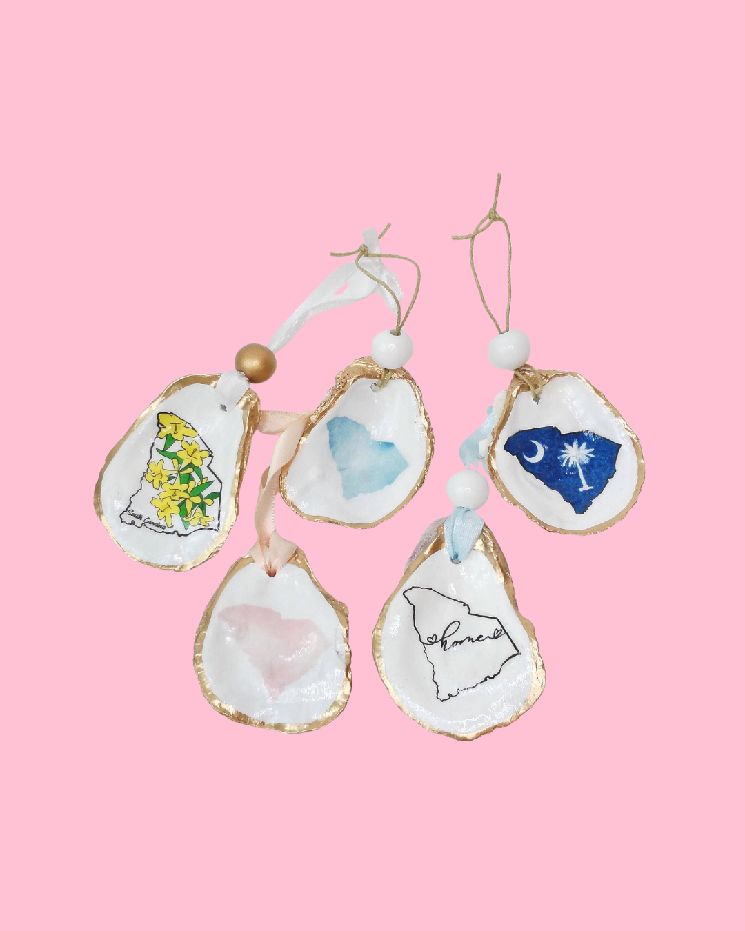 South Carolina Christmas Oyster Shell Ornaments - Gifts