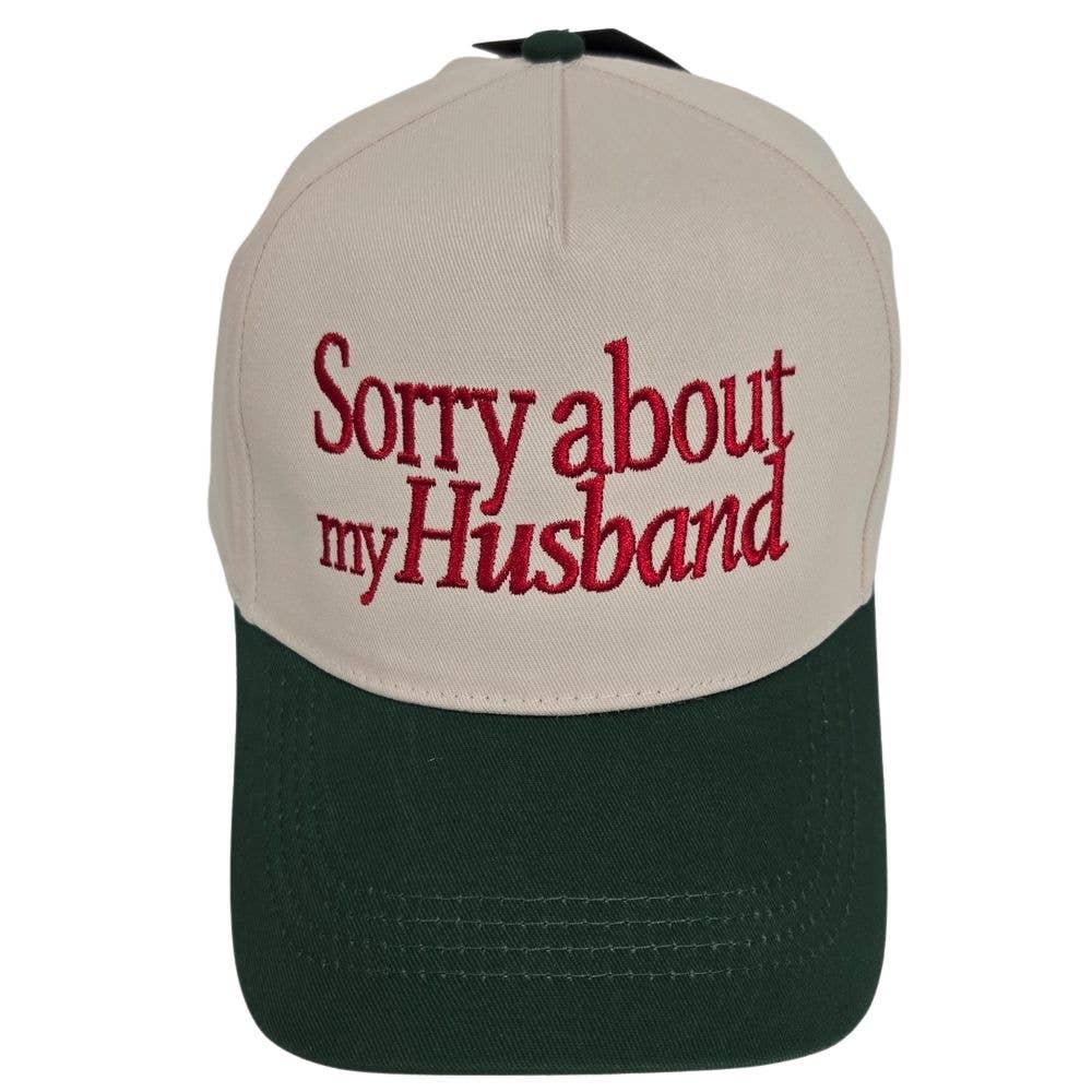 SORRY ABOUT MY HUSBAND EMBROIDERY IN TWO TONE BA, LCAP 4785