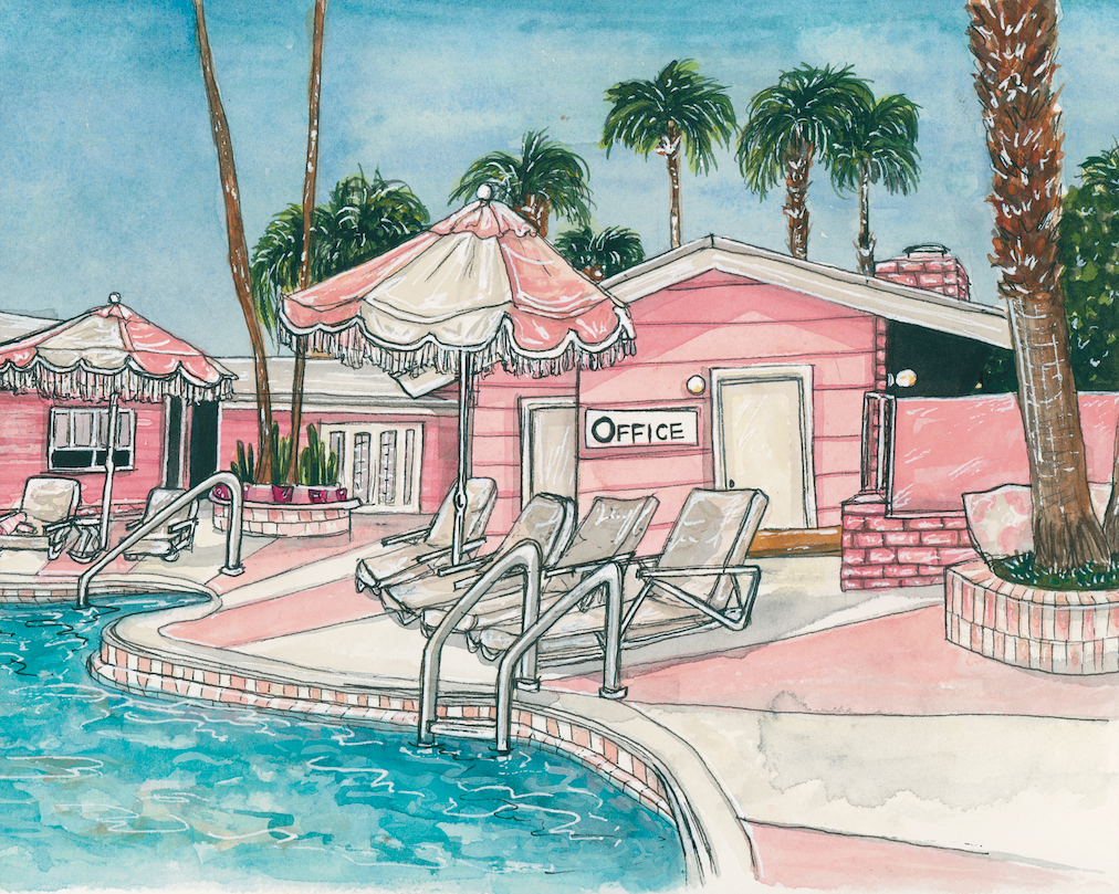 Palm Springs Hotel Art Print
