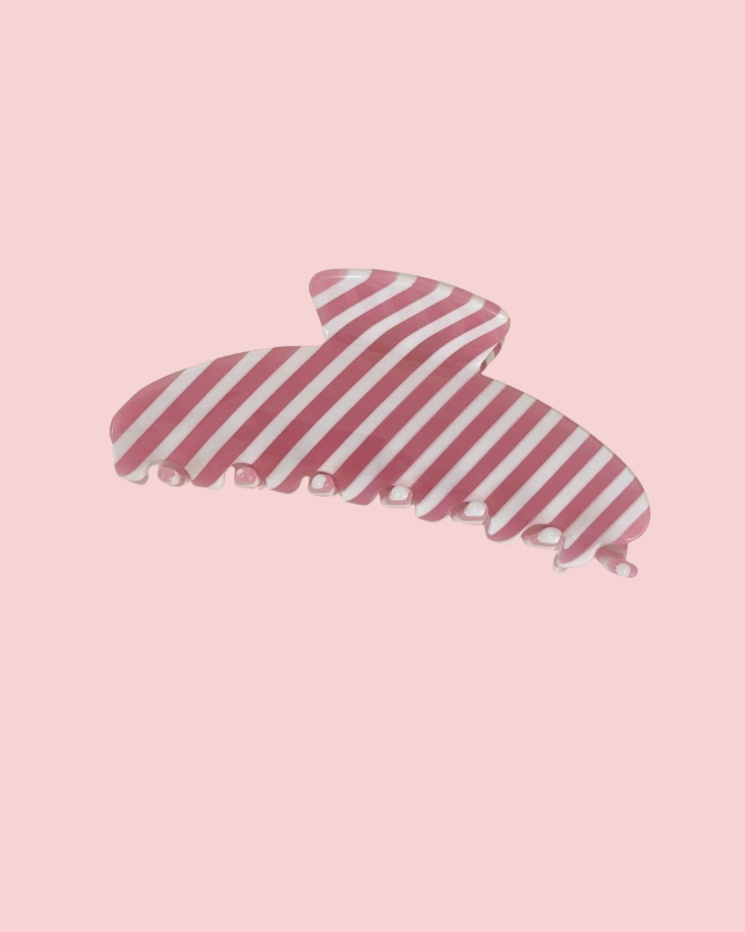 Glossy Diagonal Stripe Pattern Acrylic Hair Claw Clip