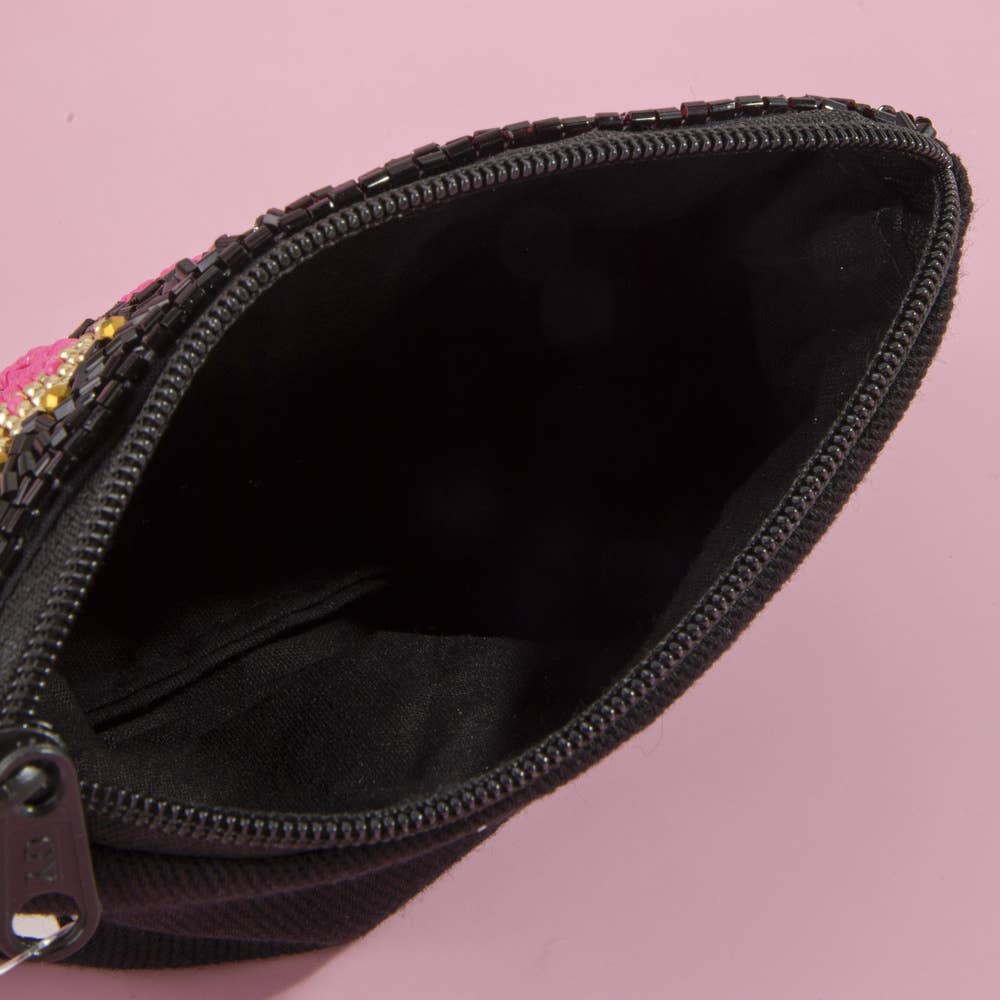 Bad Bitch Crown Beaded Coin Pouch