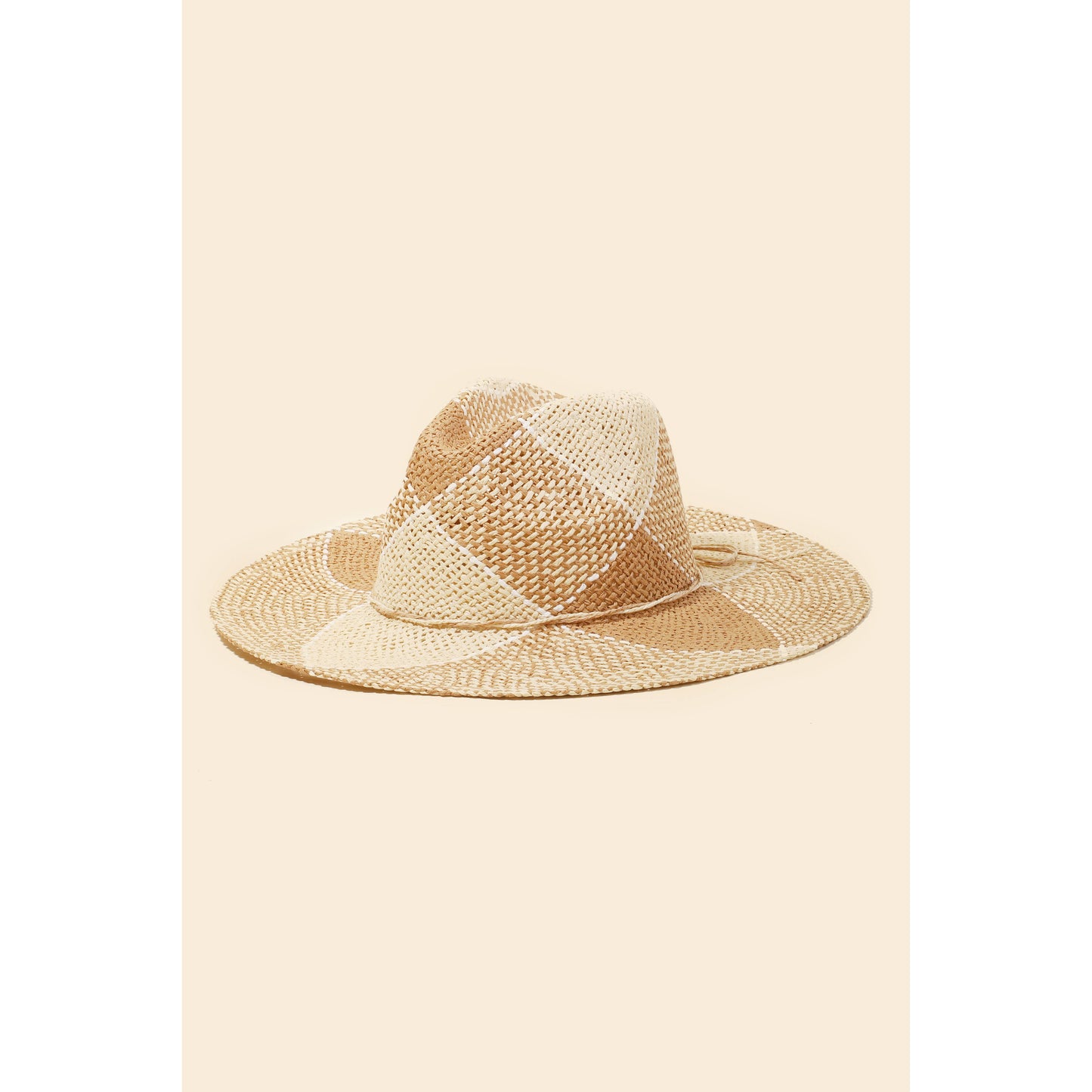 Two Tone Straw Braid Hat