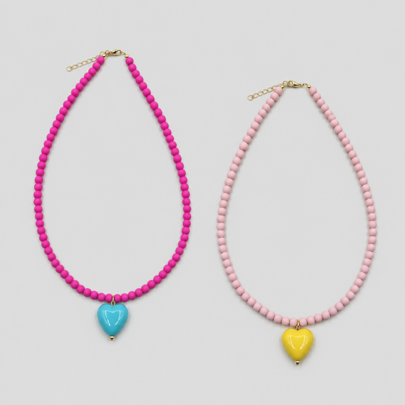 Candy Color Acrylic Beaded Necklace