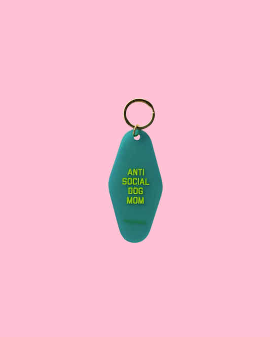 Anti Social Dog Mom Keychain