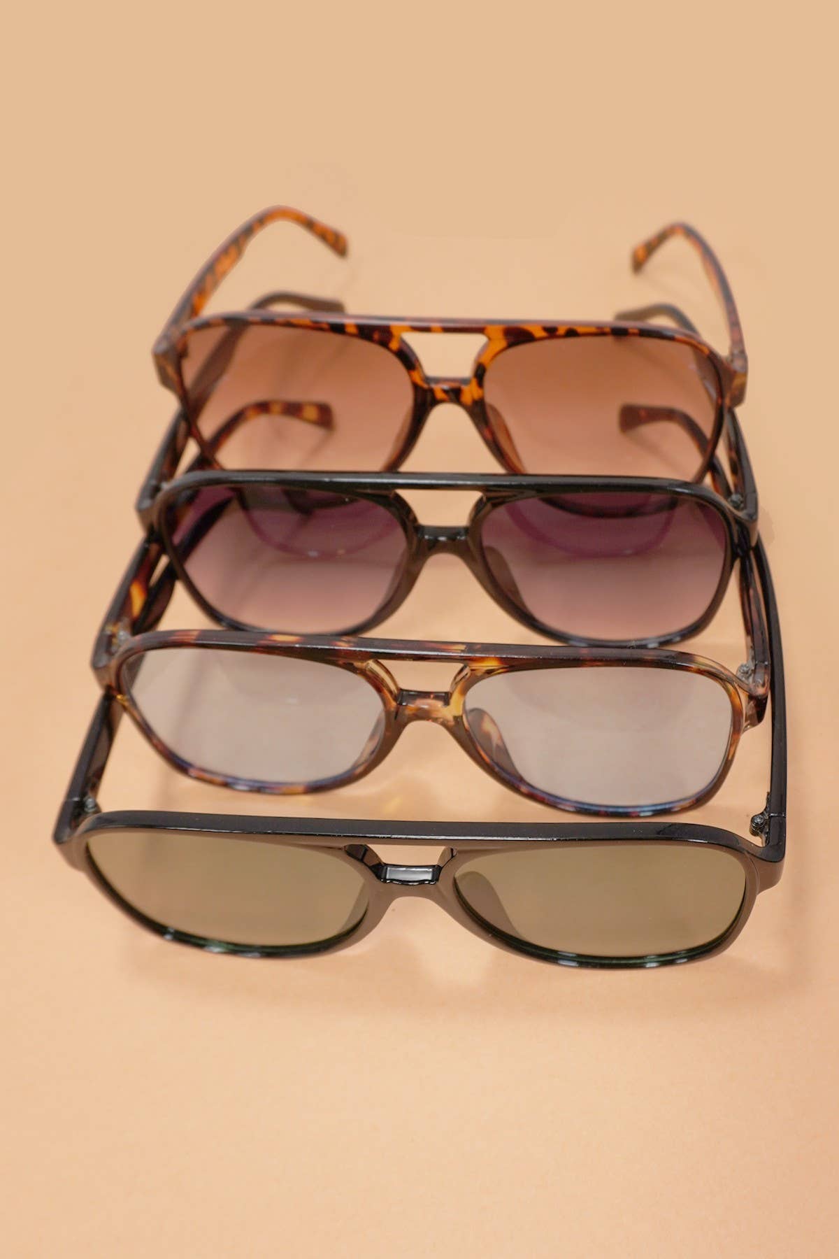 AVIATION ACETATE ASSORTED SUNGLASSES 12PCS SET| 40SG815-Pack