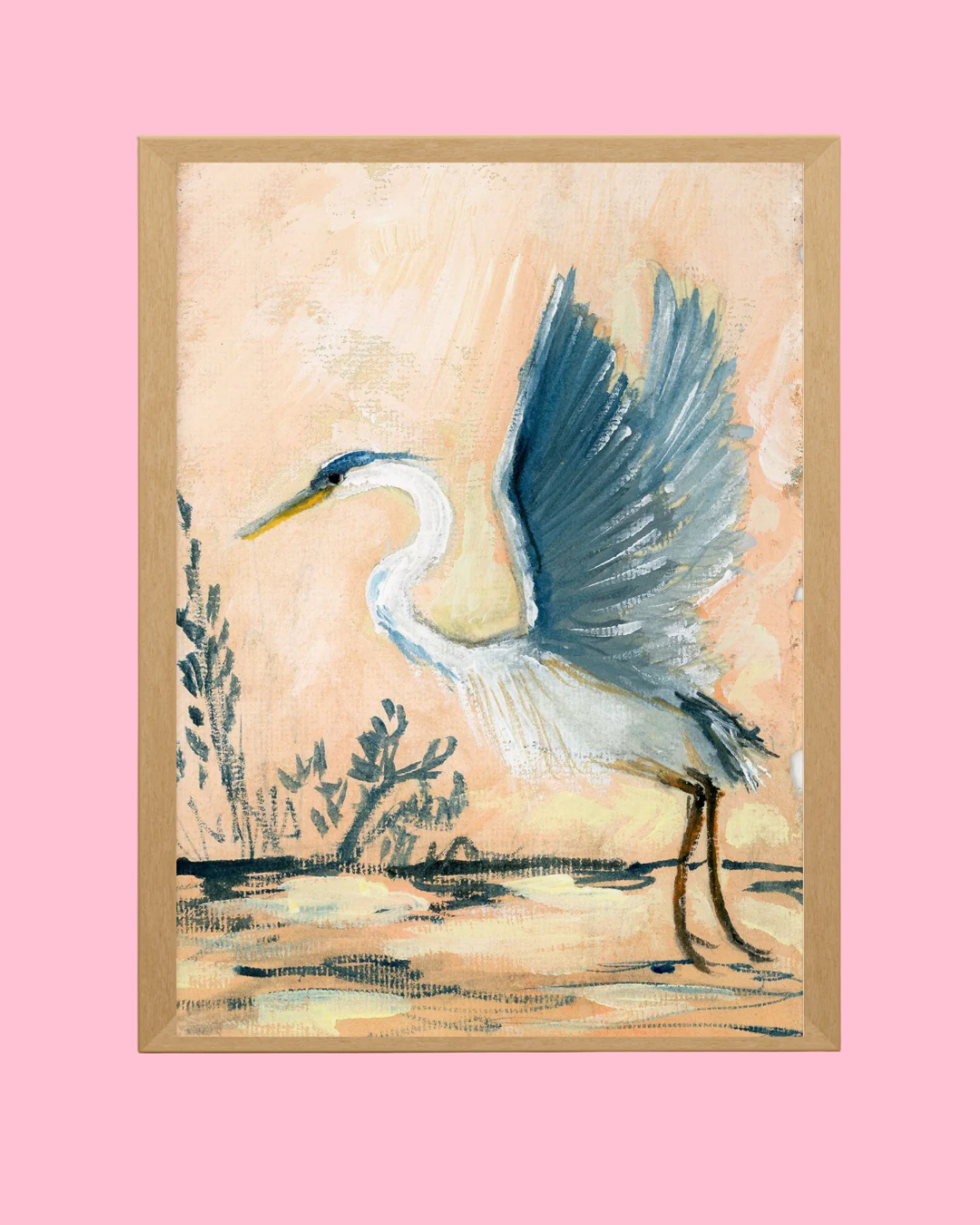 Flyer, Blue Heron a Vertical Print