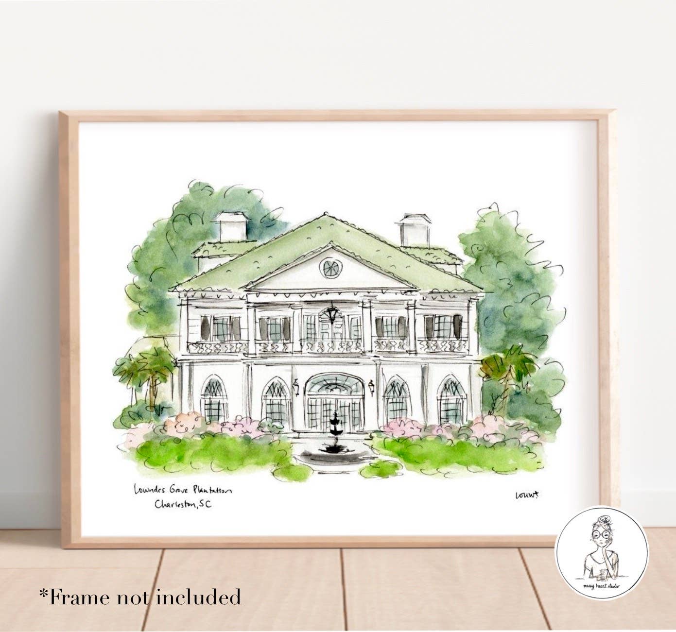 Charleston, South Carolina - Lowndes Grove Plantation. Art Print
