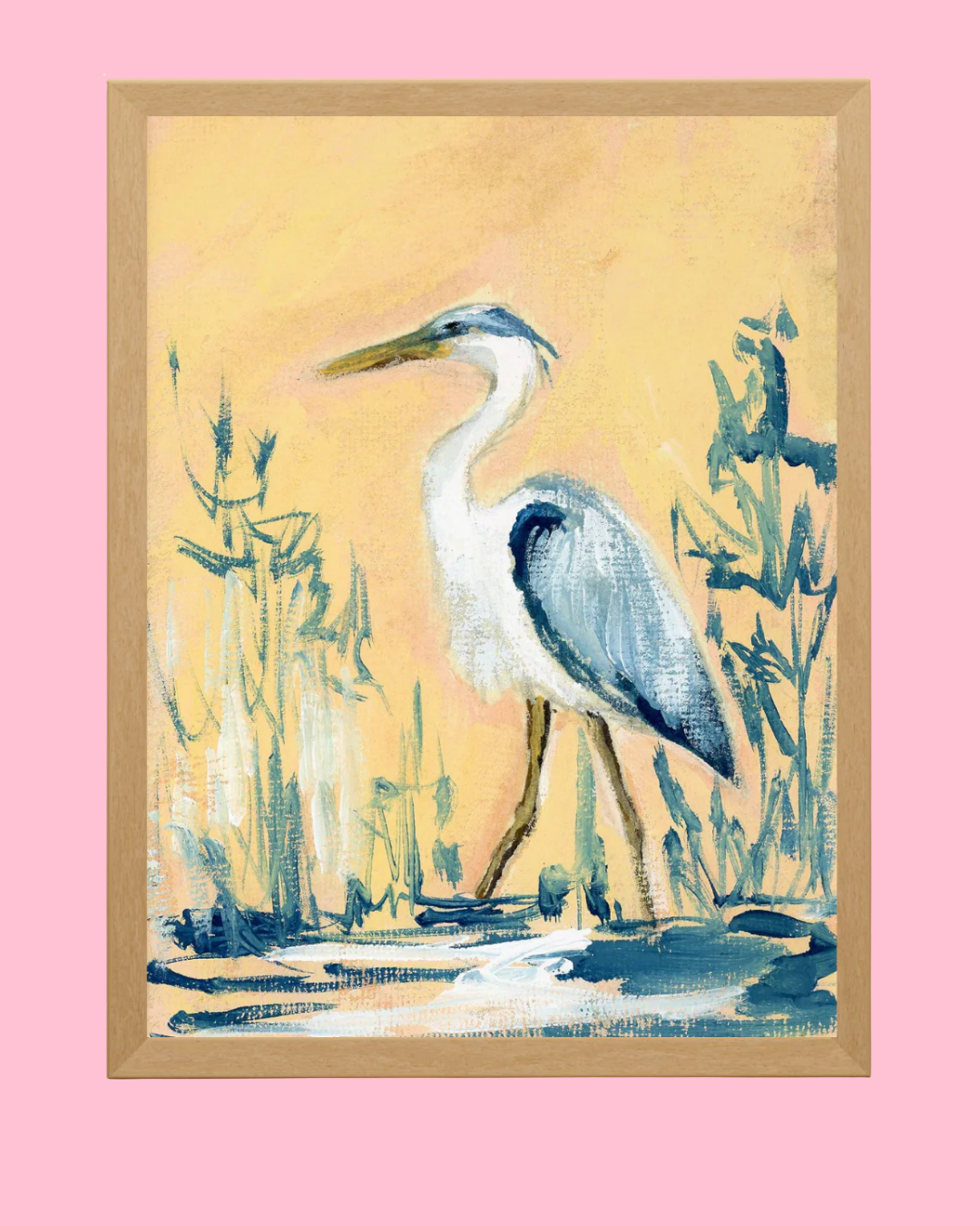 Edwin, a Blue Heron Vertical Print 12x16