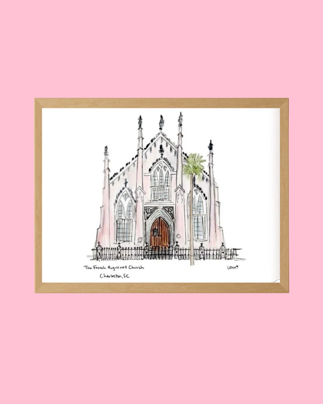 Charleston, South Carolina - French Huguenot Church. Art Print