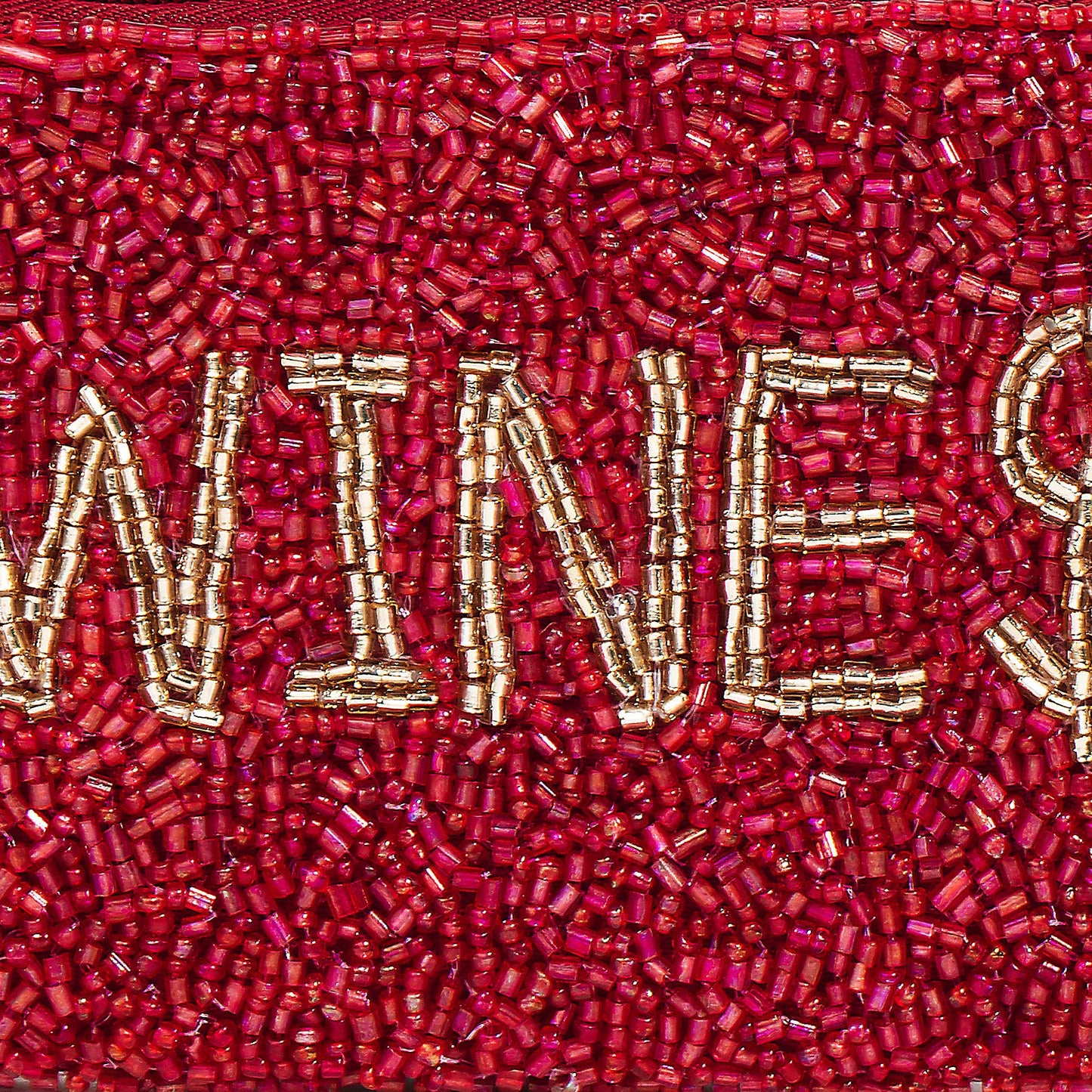 Wines Seed Beaded Coin Purse
