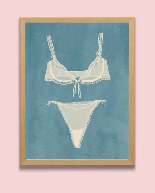Getting Ready: white and blue Fine Art Print