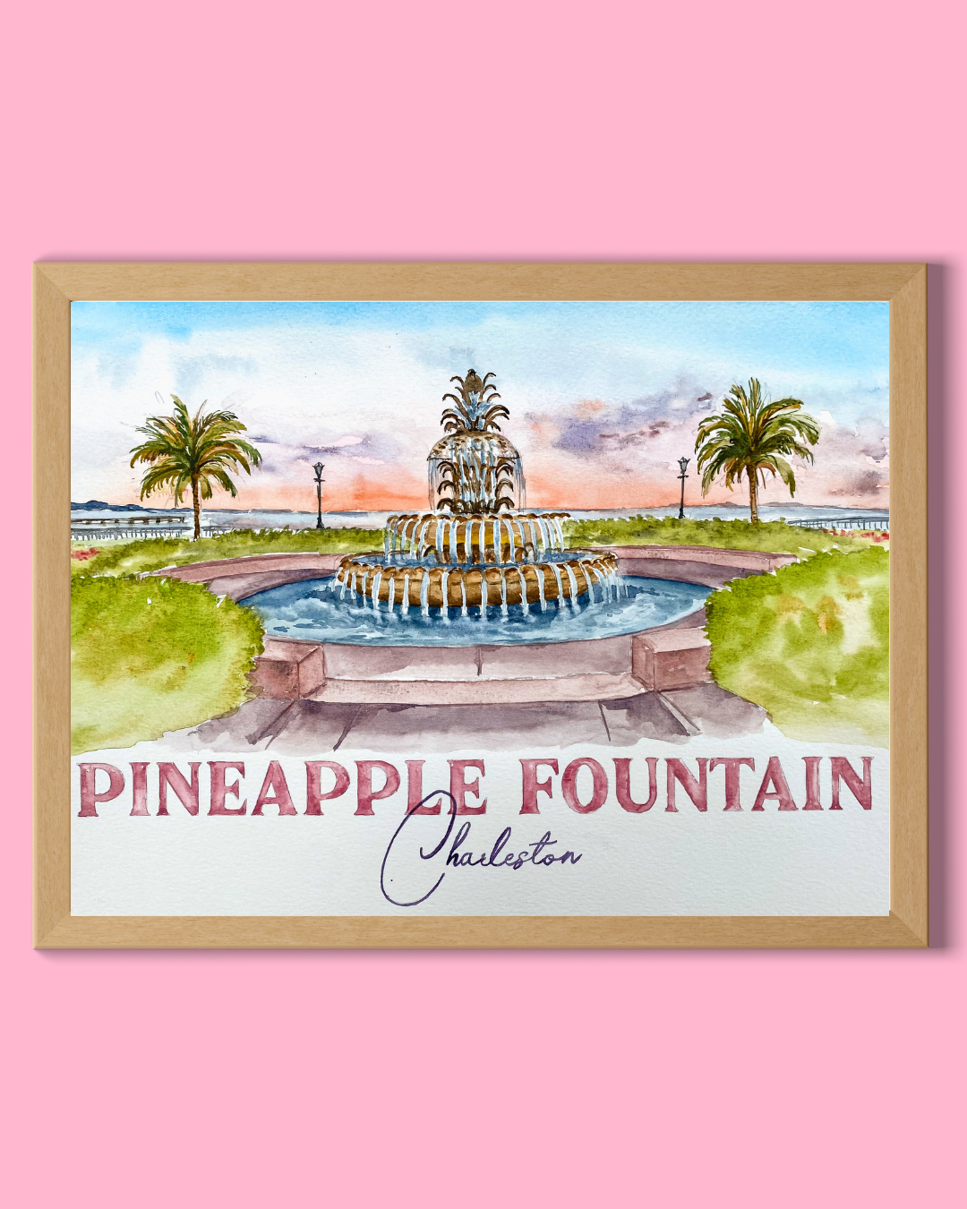 Pineapple Fountain Art Print