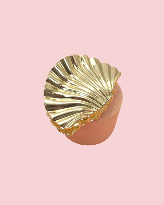 SEASHELL  GOLD SILVER ALLOY HAIR CLAW HAIR CLIP | 40H934