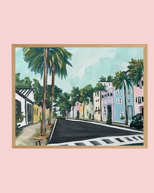 Charleston Inspired Print: The Homes Along East Bay 