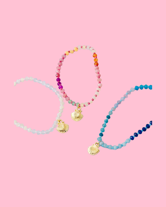 Seashell Charm Beaded Bracelet
