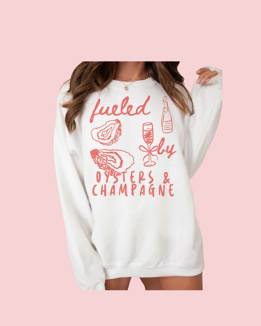 Oysters & Champagne Oversized Sweatshirt