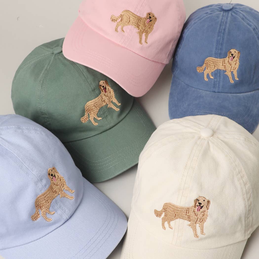 GOLDEN RETRIEVER Embroidery Cotton Baseball Cap