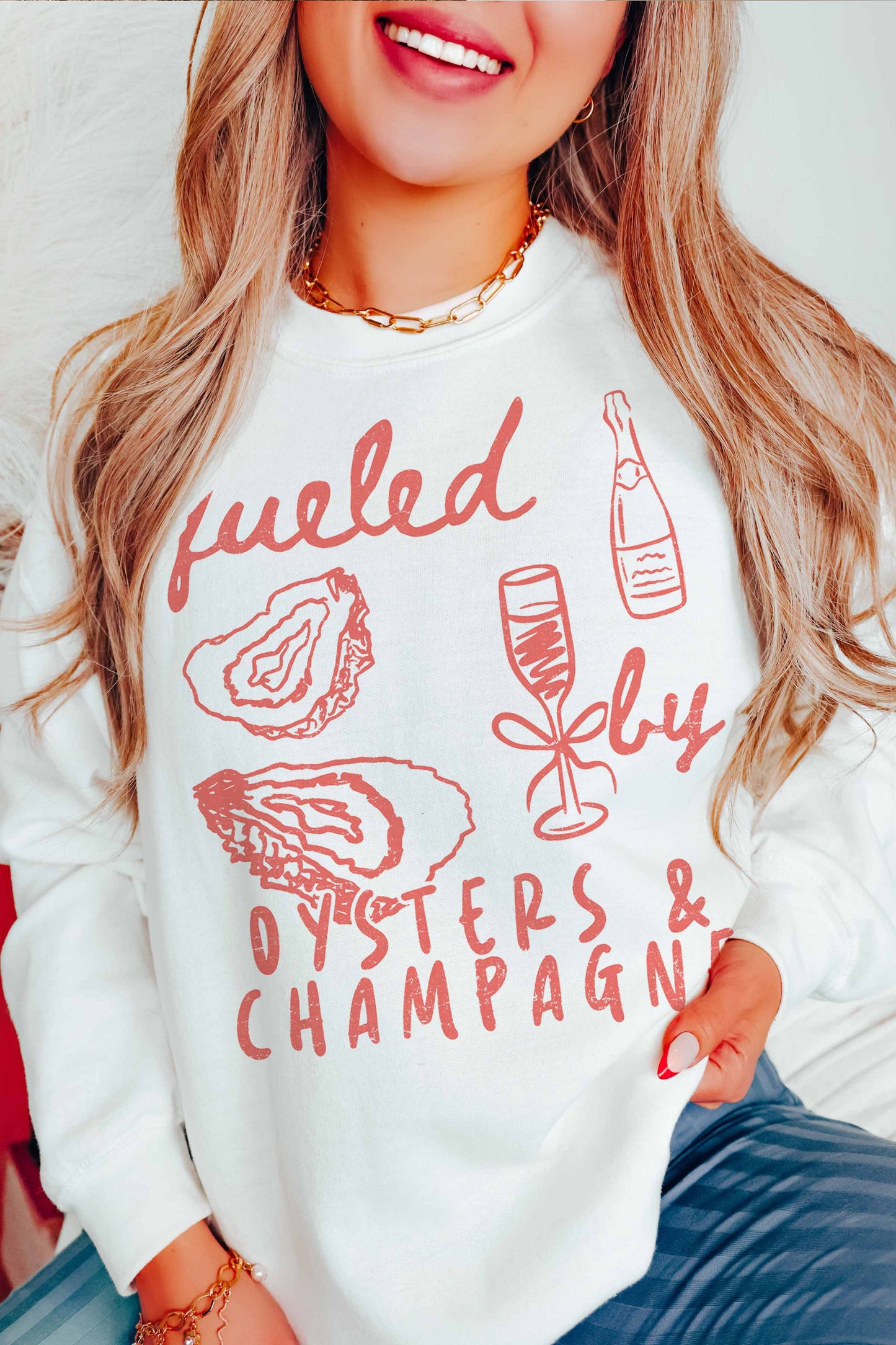 Oysters & Champagne Oversized Sweatshirt