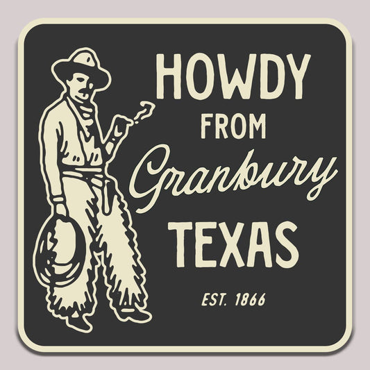 Personalized Howdy From City Sticker Decal, City Sticker