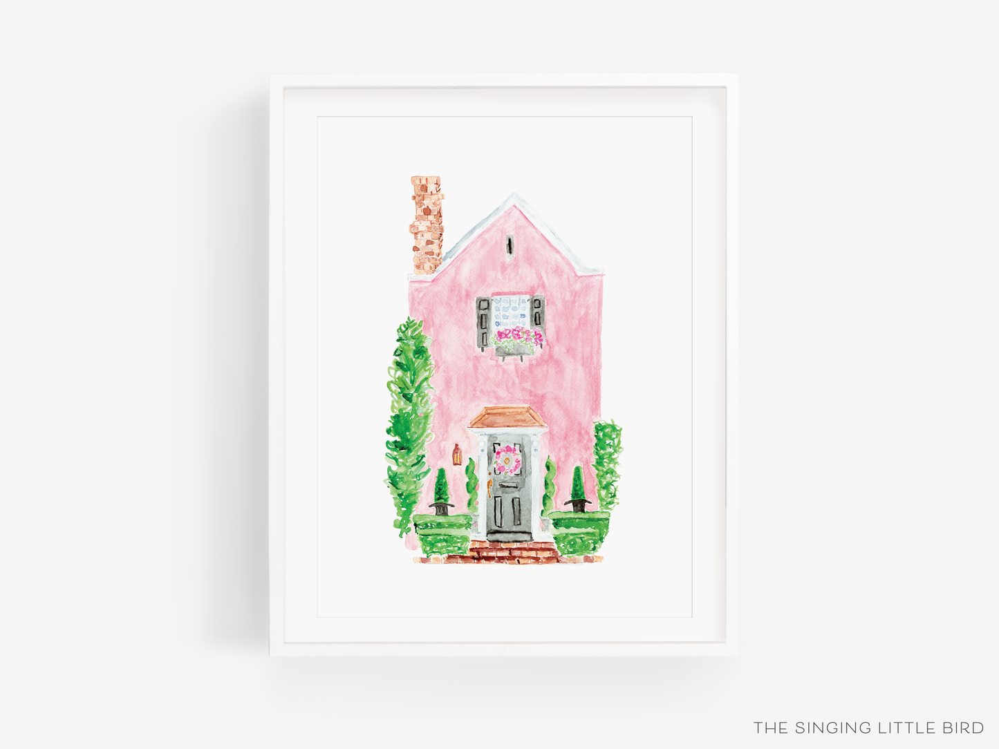 Pink Charleston SC House Art Print