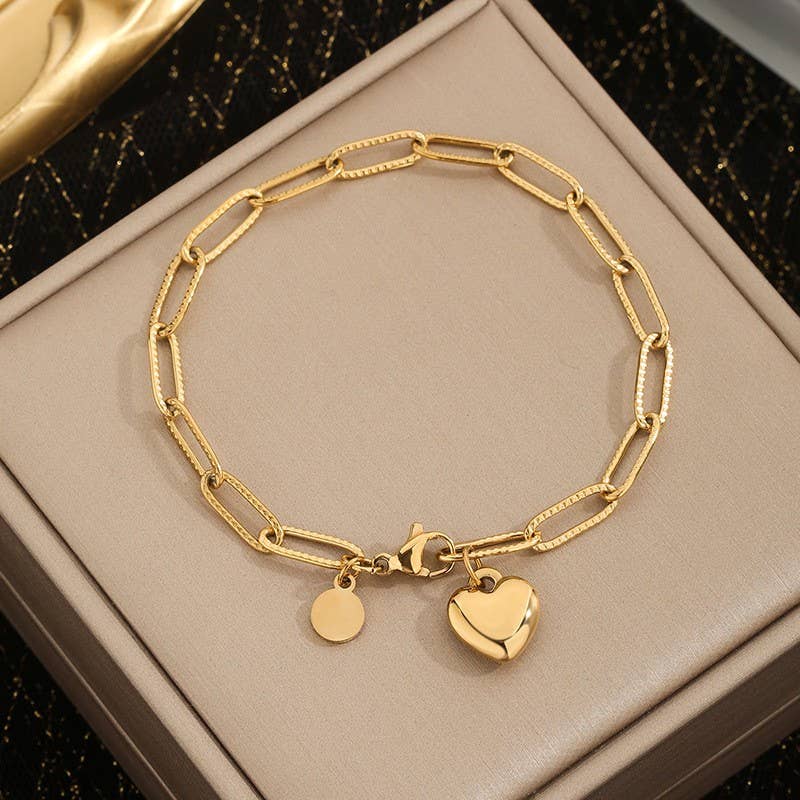 Stainless Steel Heart Bracelet