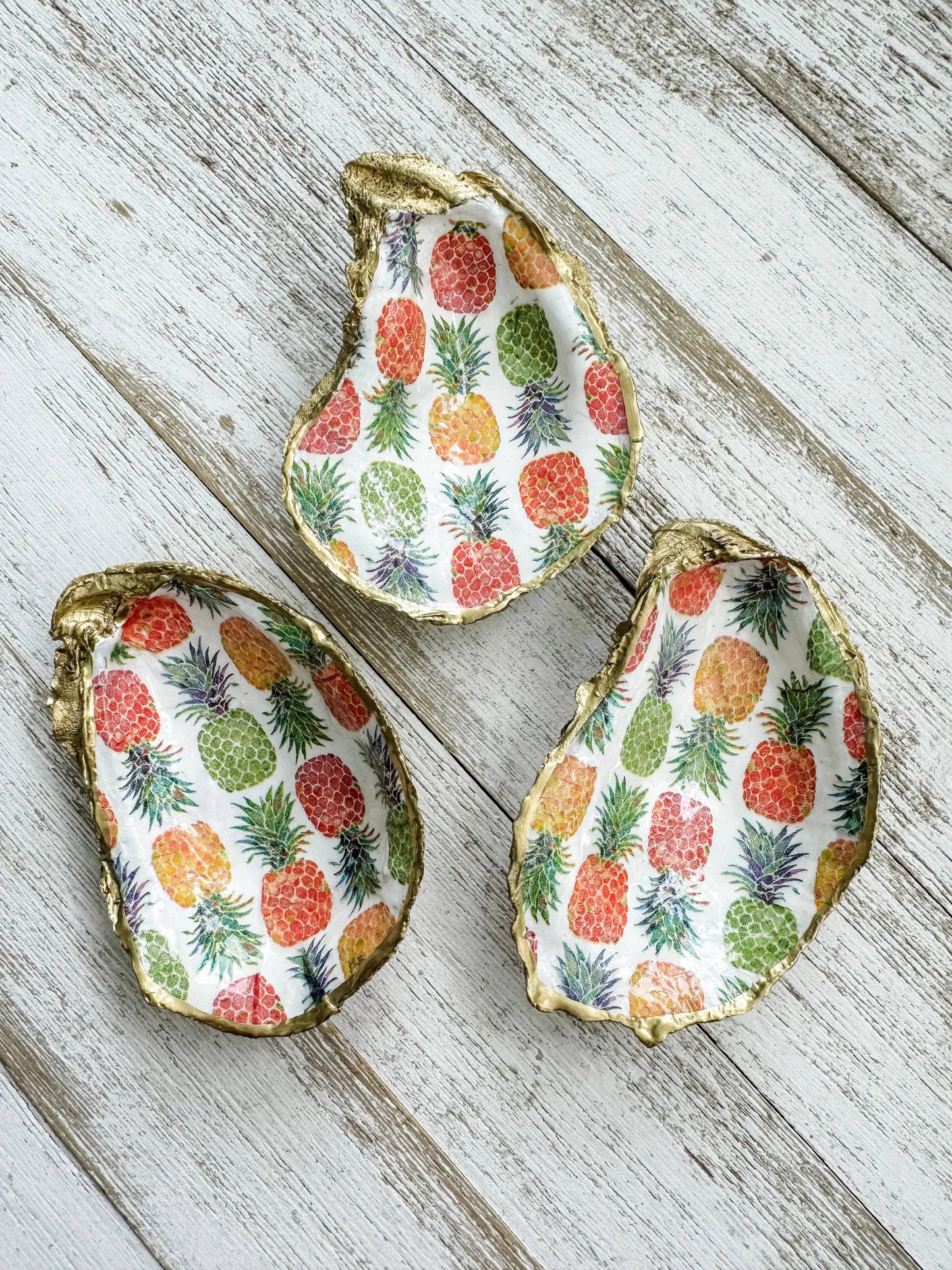 Pineapple Oyster Shell Ring Dish