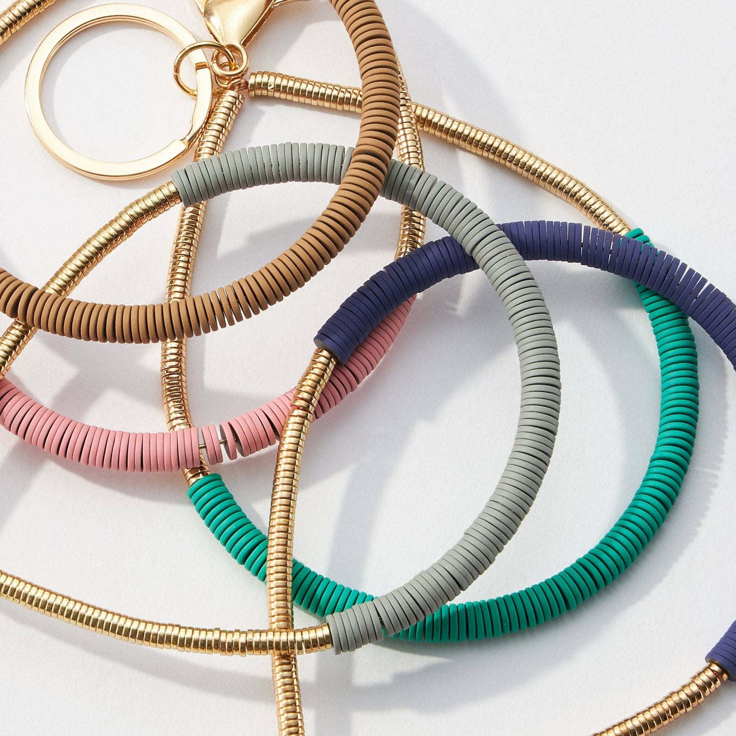 Silicone Coated Disc Wristlet Keychains