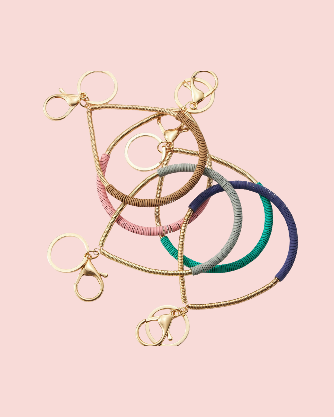 Silicone Coated Disc Wristlet Keychains