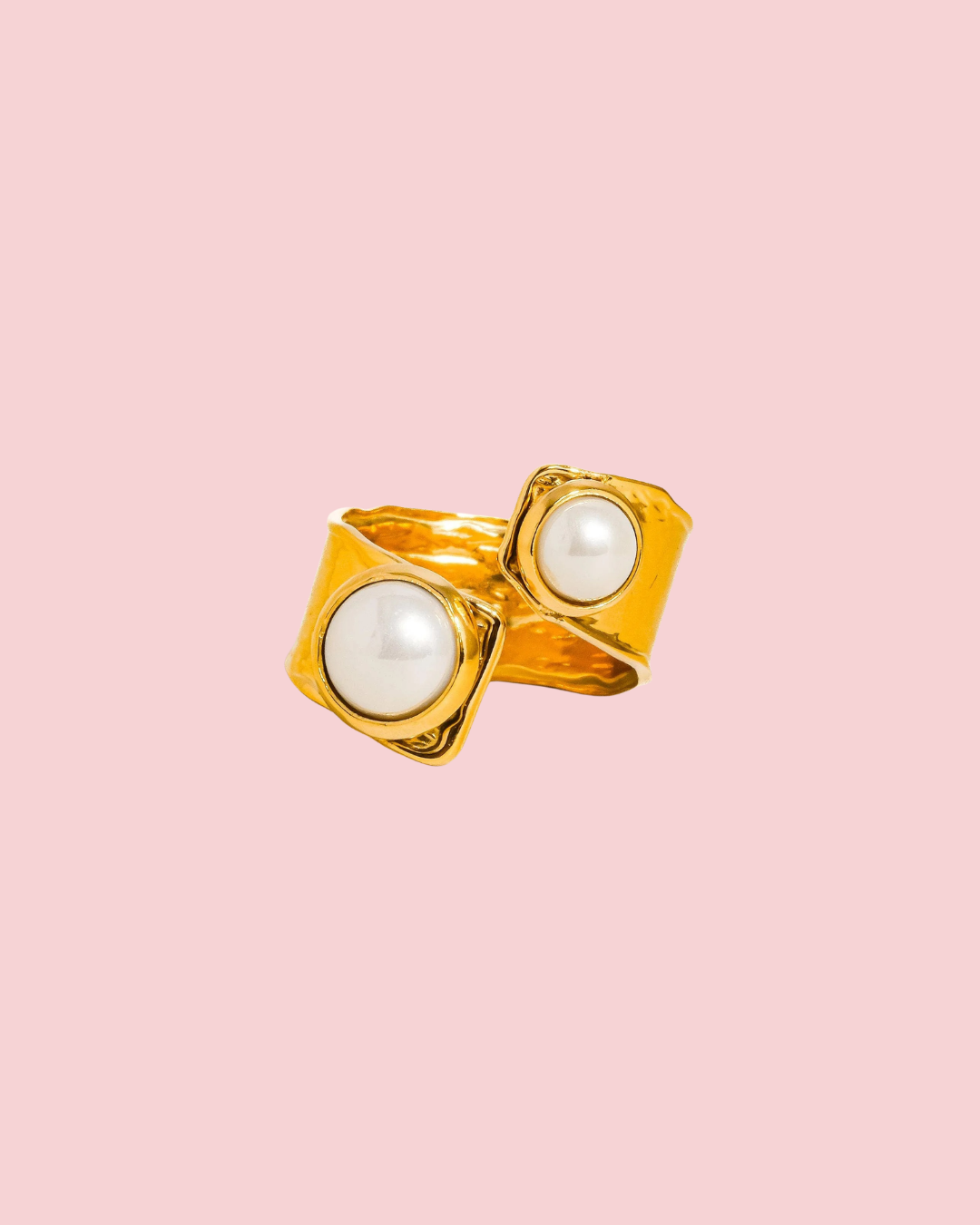 Chœur 18K Gold Non-Tarnish Pearl Abstract Ring