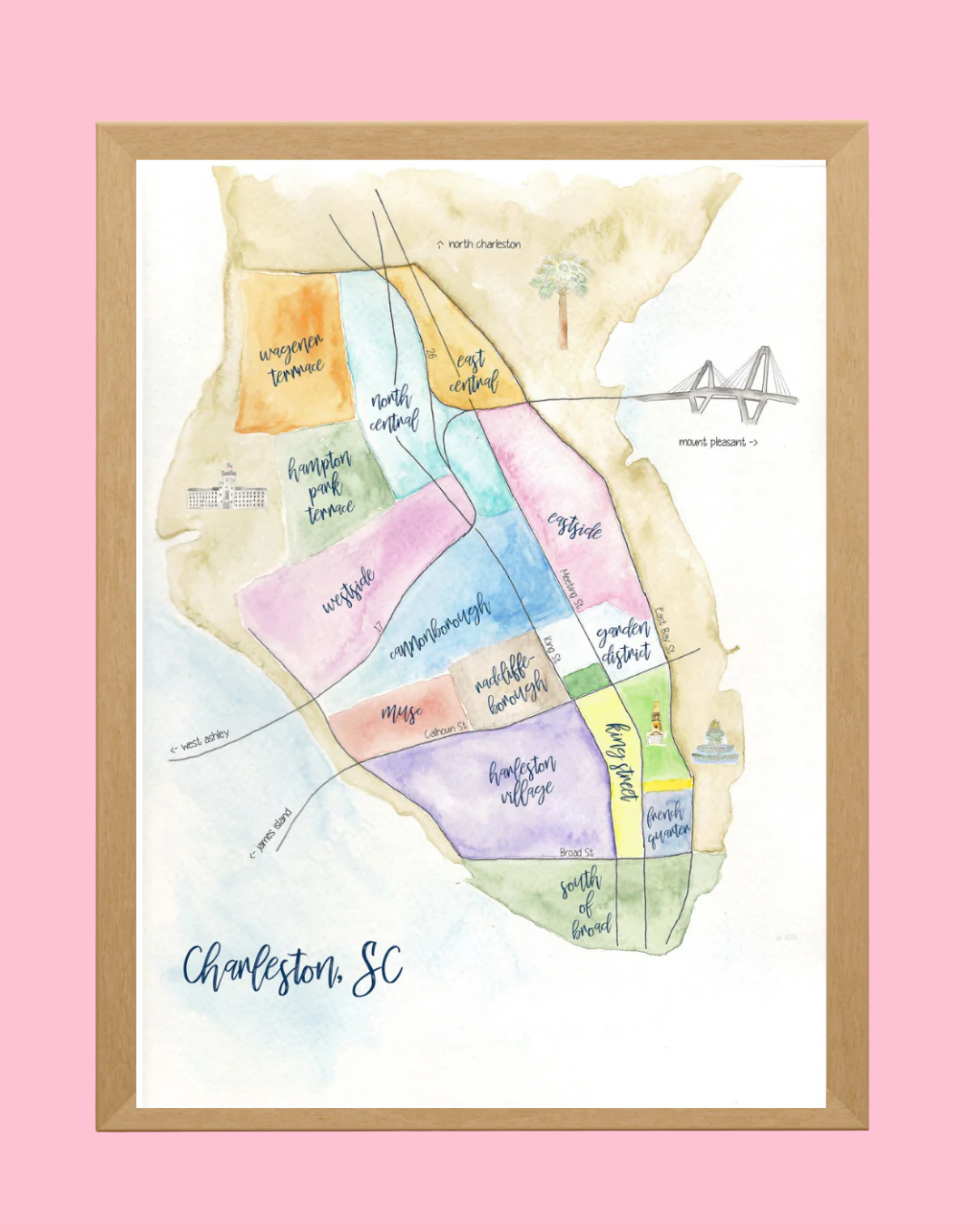 Cute Sc Map Charleston, SC Neighborhood Map – Alfred & Lu