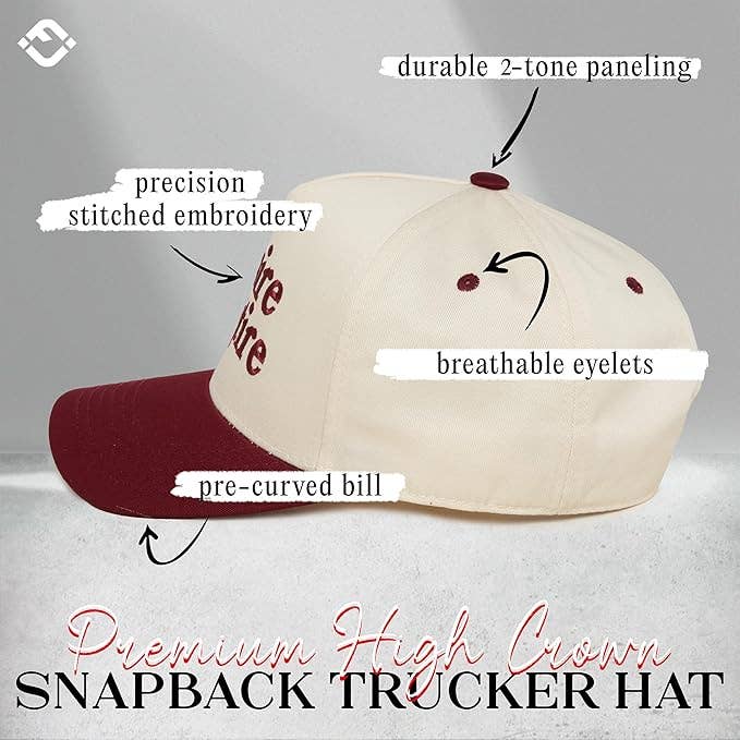 Two Tone Cap - Desire to Retire (Burgundy/Beige)