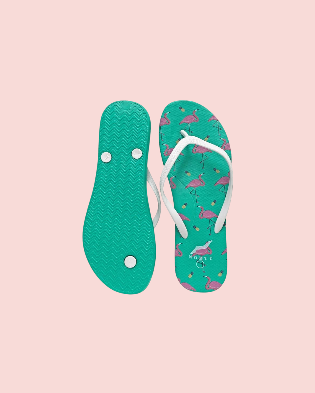 Norty Womens EVA Flip Flop Sandal Flamingos Prepack 22017B