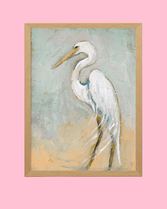 Ellabell Egret Art Print