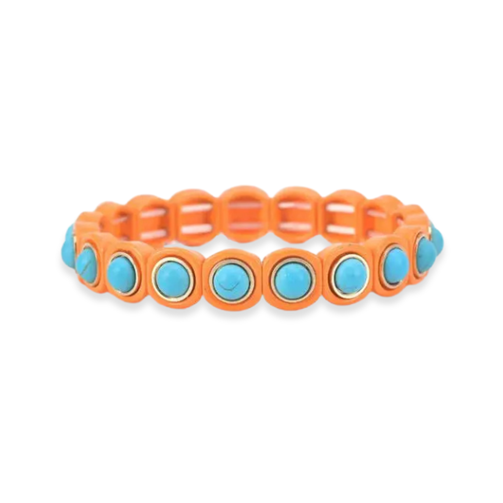 Circle Enamel Tile Bracelet
