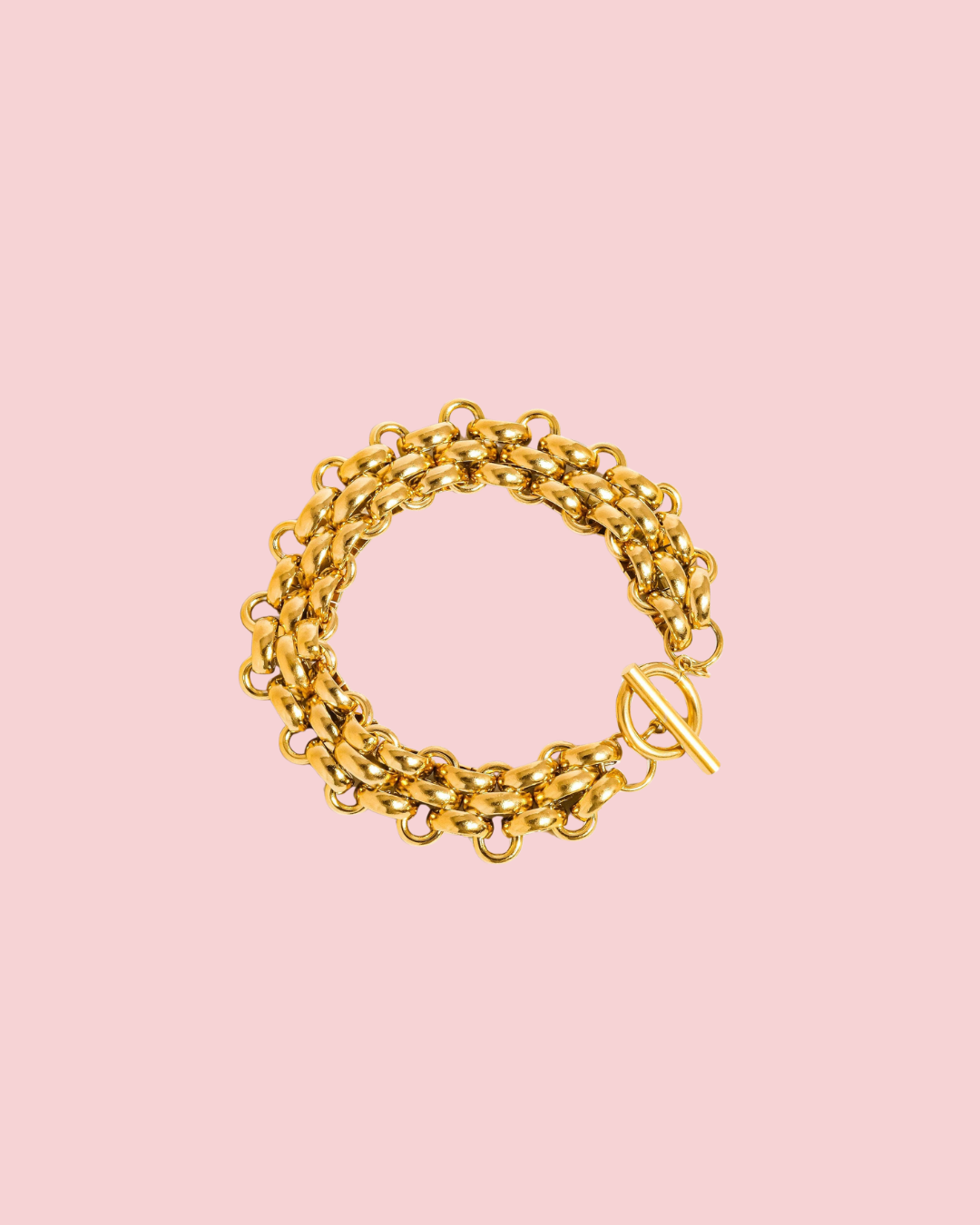 Donni 18K Gold Non-Tarnish Bold Weave Bracelet