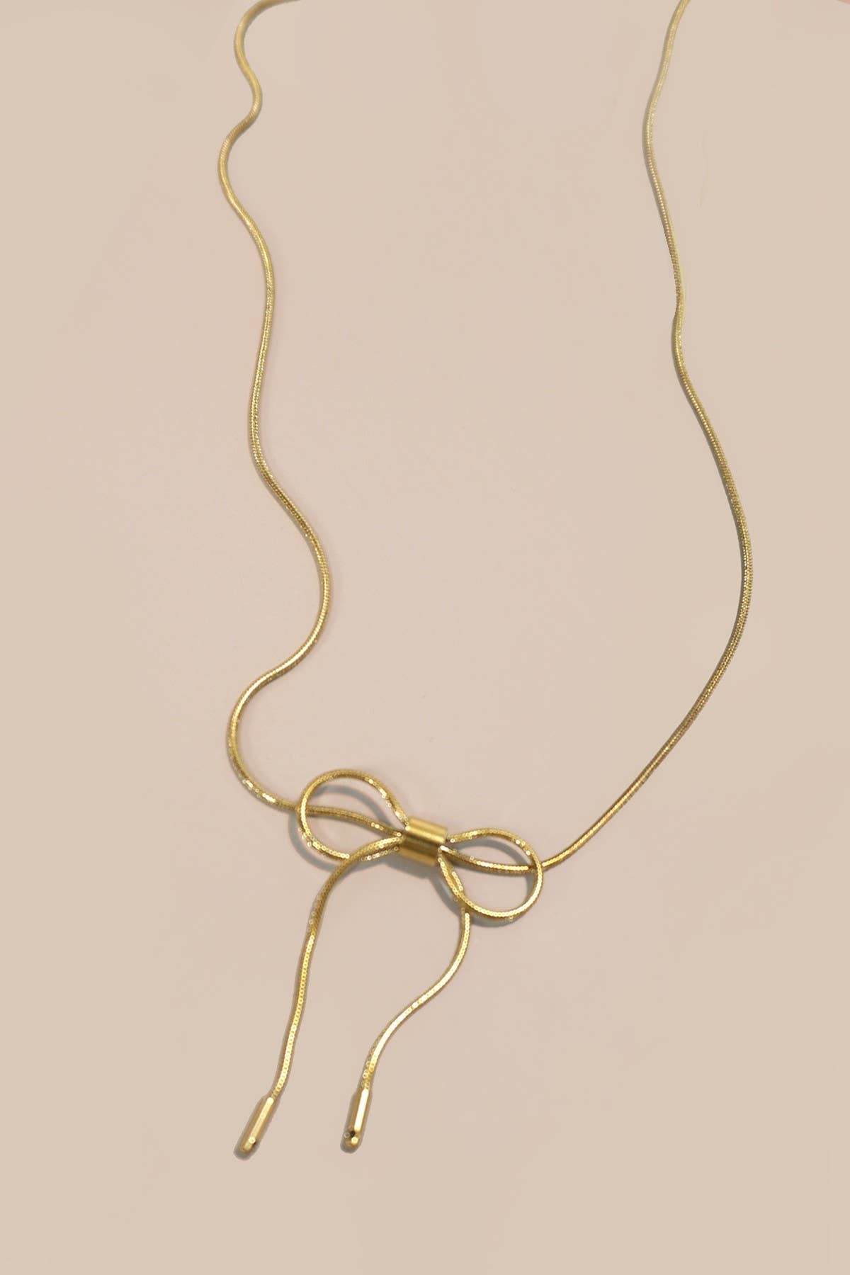 Stainless Steel Tarnish Free Bow Necklace