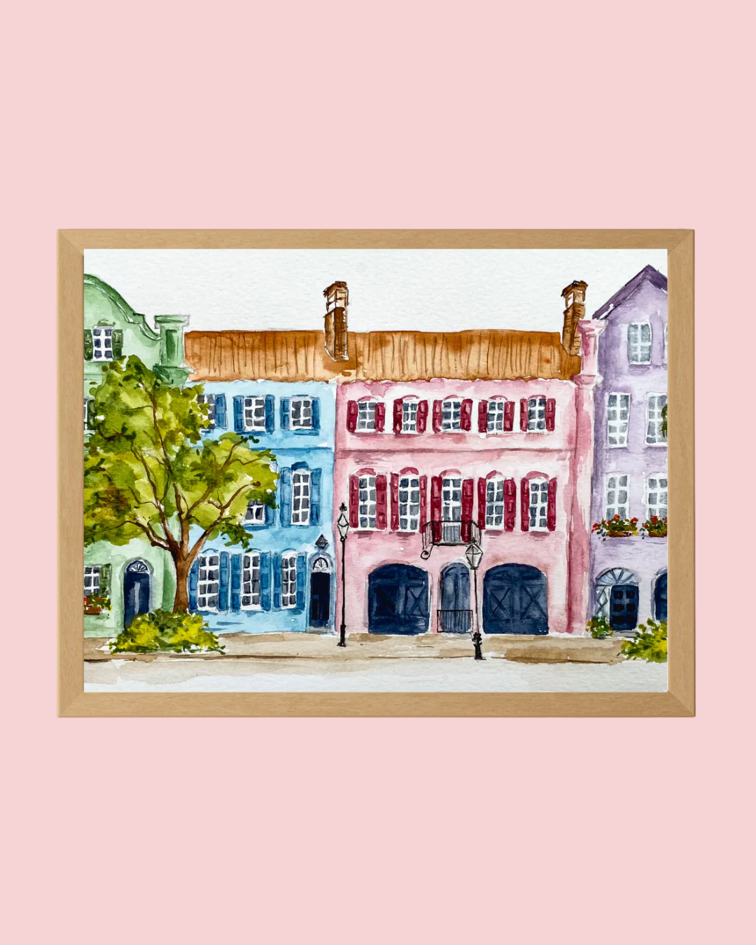 Rainbow Row Art Print
