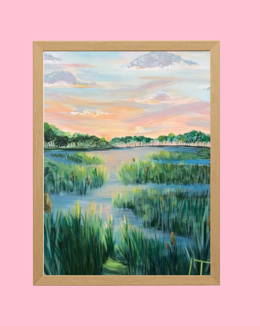 Sunrise Over the Marsh:  Coastal Print