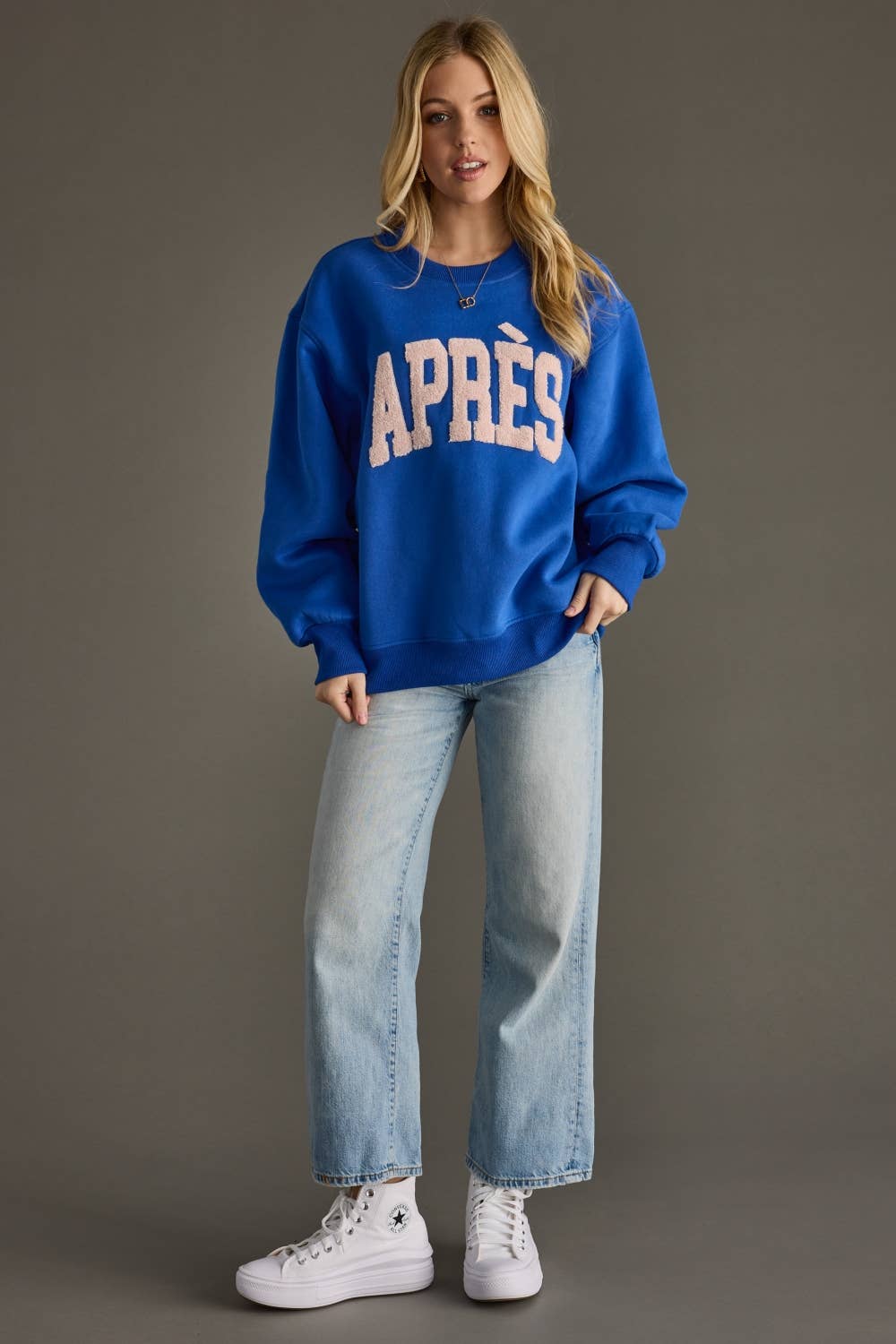 Blue & Lt. Pink Apres Sweatshirt