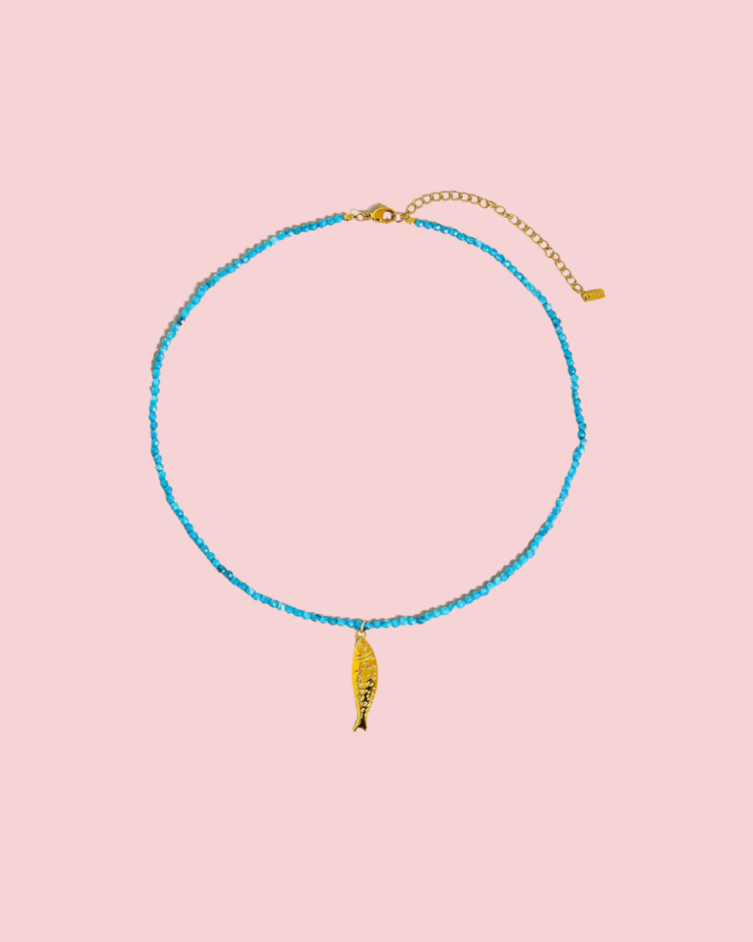 Sasha 18K Gold Non-Tarnish Fish Beaded Necklace