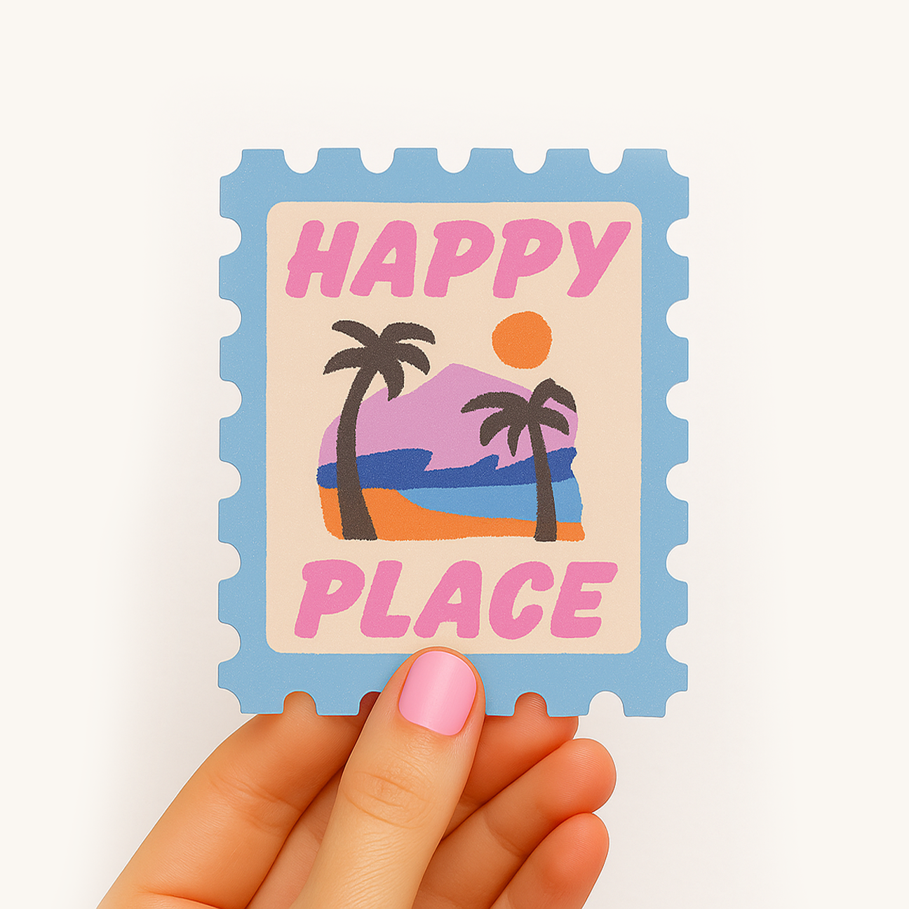 Happy Place | Summer Sticker | Beach sticker | Vacation vibe