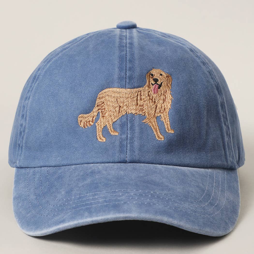 GOLDEN RETRIEVER Embroidery Cotton Baseball Cap